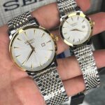 ساعت مچی ست سیکو اکسکلوسیو اورجینال ژاپن سفید طلایی مدل 3048